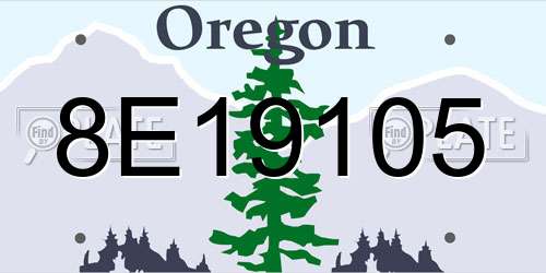8E19105 Oregon License Plate