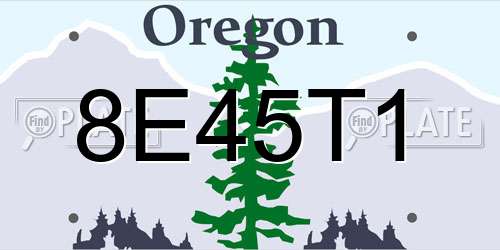 8E45T1 Oregon License Plate
