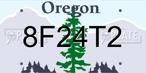 8F24T2 Oregon License Plate