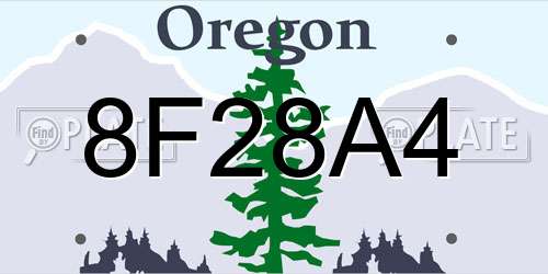 8F28A4 Oregon License Plate
