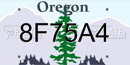 8F75A4 Oregon License Plate
