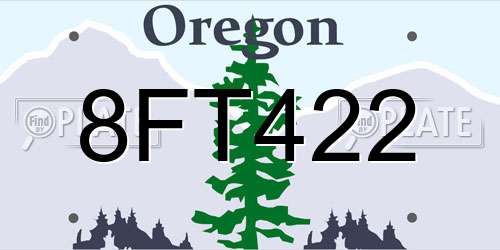 8FT422 Oregon License Plate