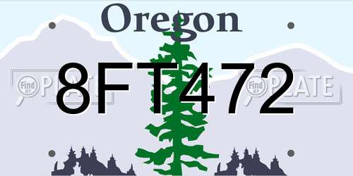8FT472 Oregon License Plate