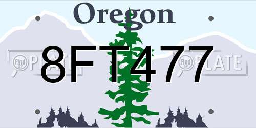8FT477 Oregon License Plate