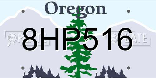 8HP516 Oregon License Plate