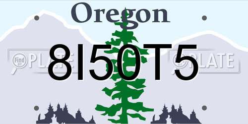 8I50T5 Oregon License Plate