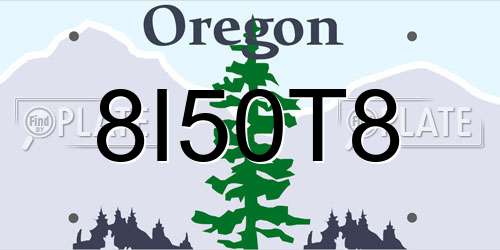 8I50T8 Oregon License Plate