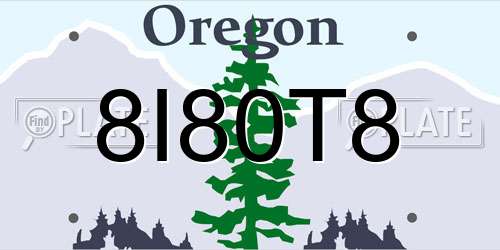 8I80T8 Oregon License Plate