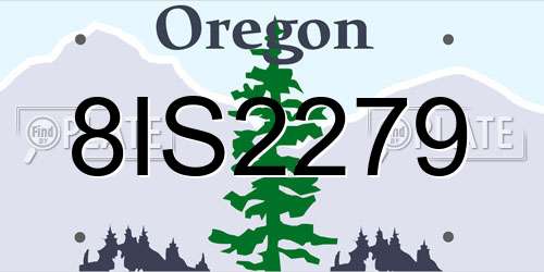 8IS2279 Oregon License Plate