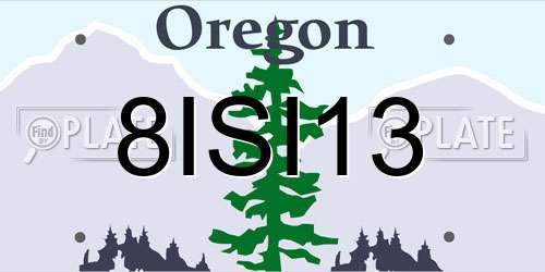 8ISI13 Oregon License Plate