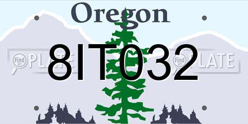 8IT032 Oregon License Plate