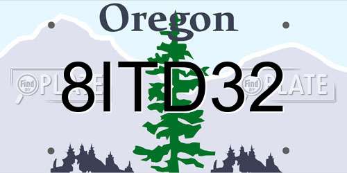 8ITD32 Oregon License Plate