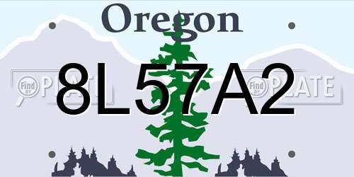 8L57A2 Oregon License Plate