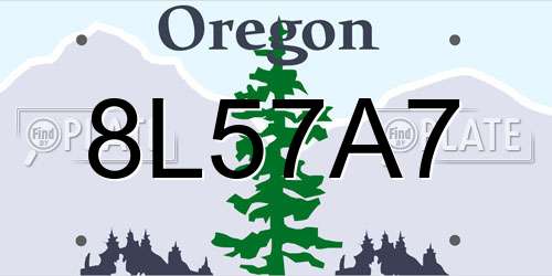 8L57A7 Oregon License Plate