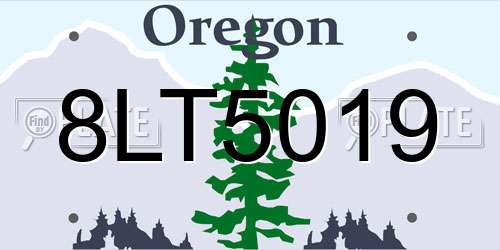 8LT5019 Oregon License Plate