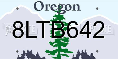 8LTB642 Oregon License Plate