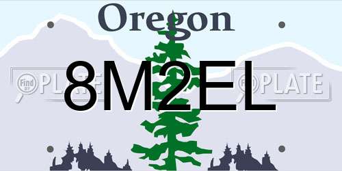 8M2EL Oregon License Plate