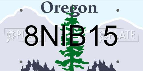 8NIB15 Oregon License Plate