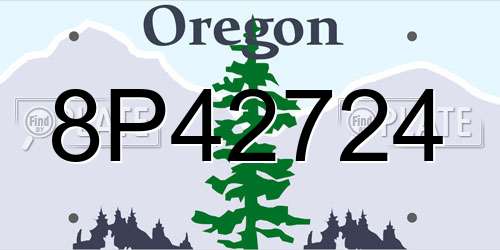 8P42724 Oregon License Plate