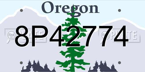 8P42774 Oregon License Plate