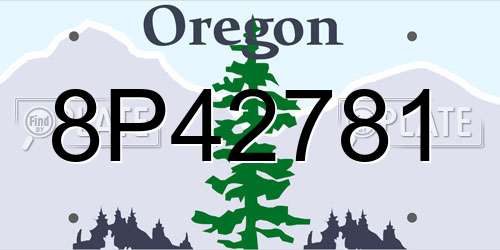 8P42781 Oregon License Plate