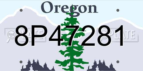 8P47281 Oregon License Plate
