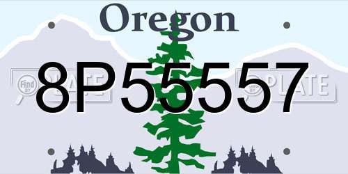 8P55557 Oregon License Plate