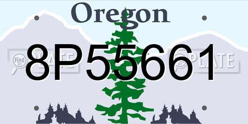 8P55661 Oregon License Plate