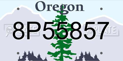 8P55857 Oregon License Plate