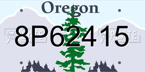 8P62415 Oregon License Plate