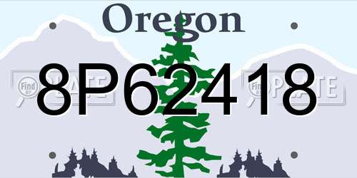 8P62418 Oregon License Plate