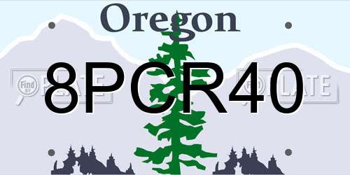 8PCR40 Oregon License Plate