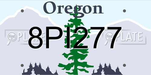 8PI277 Oregon License Plate