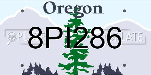 8PI286 Oregon License Plate