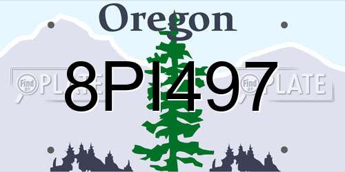 8PI497 Oregon License Plate