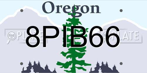8PIB66 Oregon License Plate
