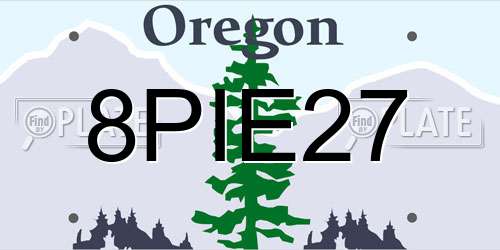 8PIE27 Oregon License Plate