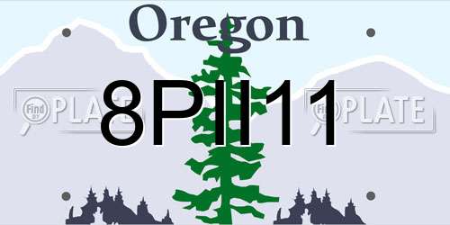 8PII11 Oregon License Plate