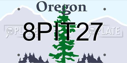 8PIT27 Oregon License Plate