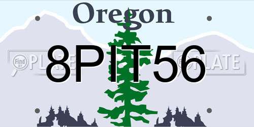 8PIT56 Oregon License Plate