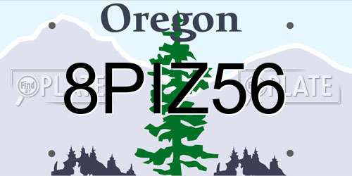 8PIZ56 Oregon License Plate