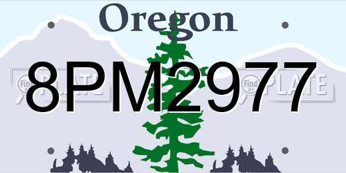 8PM2977 Oregon License Plate