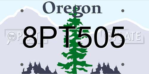8PT505 Oregon License Plate