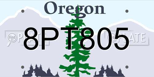 8PT805 Oregon License Plate