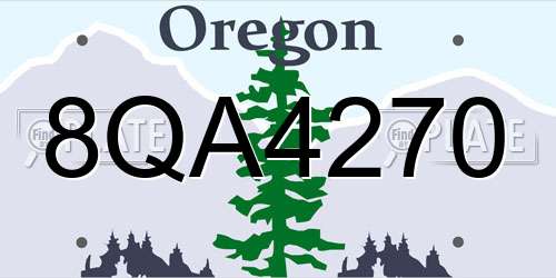 8QA4270 Oregon License Plate