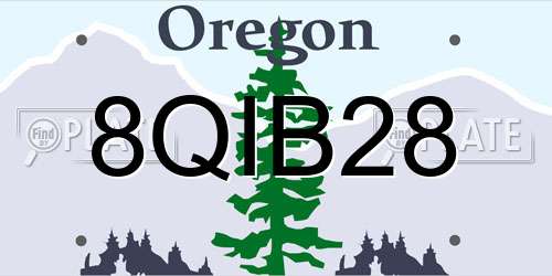 8QIB28 Oregon License Plate