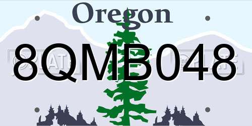 8QMB048 Oregon License Plate