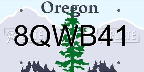 8QWB41 Oregon License Plate
