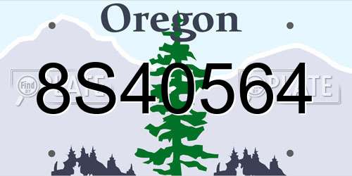 8S40564 Oregon License Plate