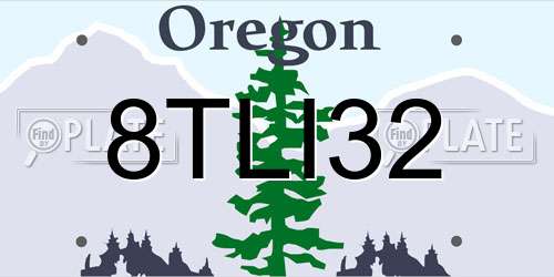 8TLI32 Oregon License Plate